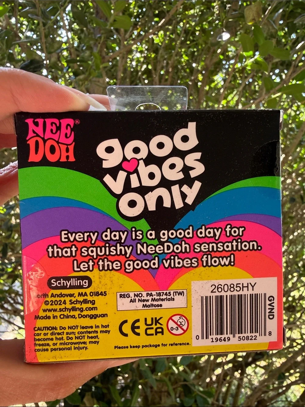 Good Vibes Only Pink Heart Stress Toy